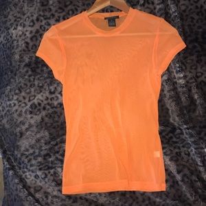 THE LIMITED orange mesh tee